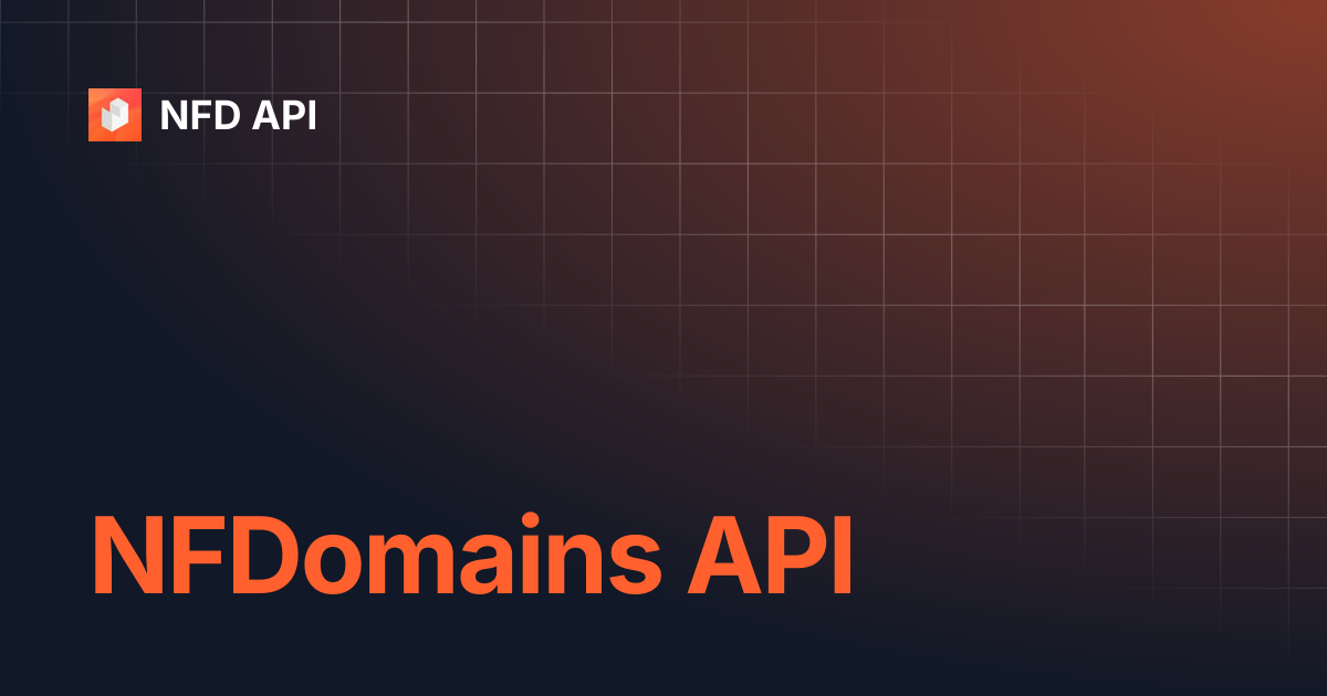 NFDomains API | NFD API